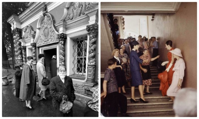 Модели Dior на улицах Москвы, Советский Союз, 1959 год. Москвичи смотрели на них как на пришельцев с другой планеты